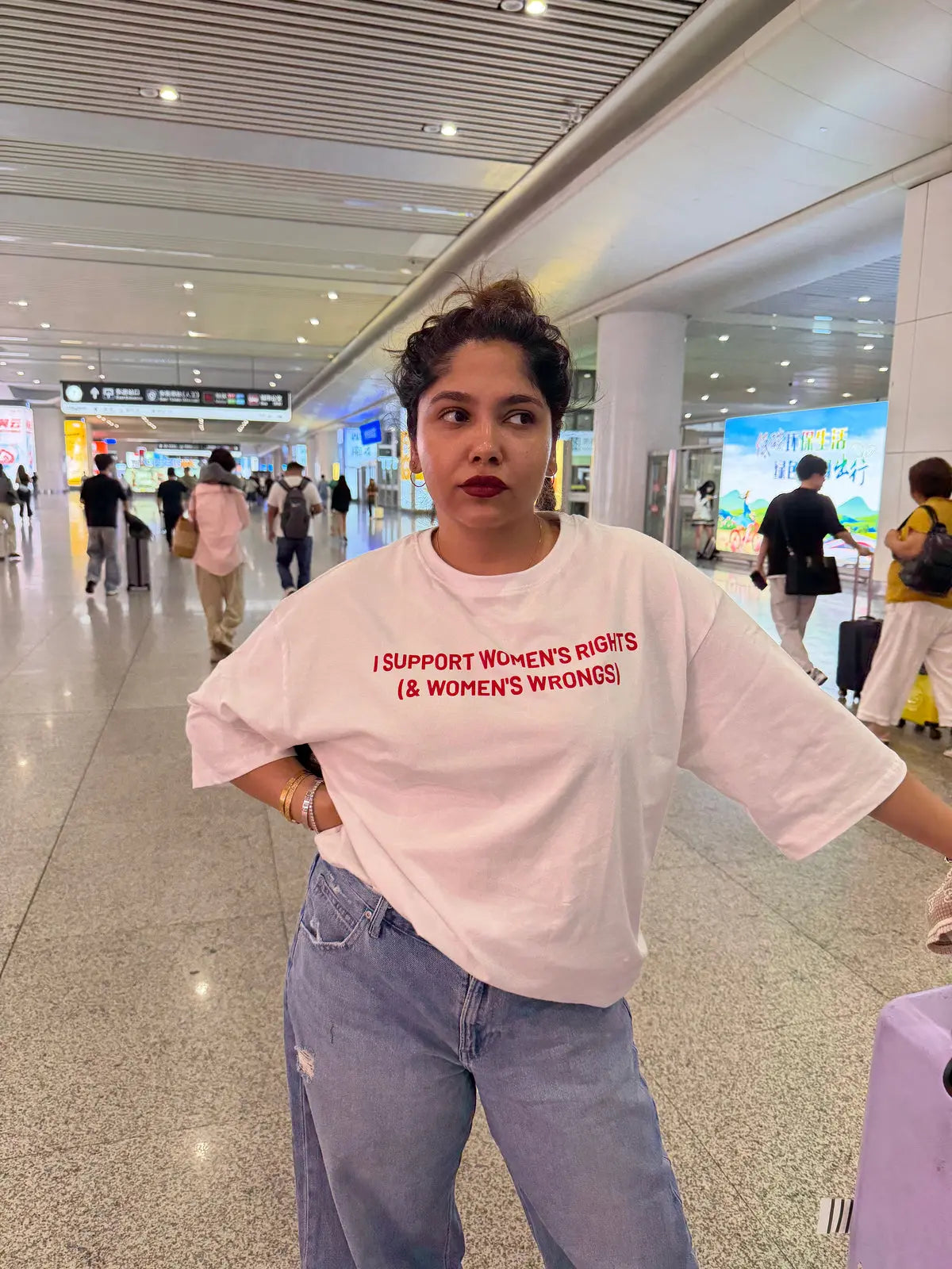 I Support Women's Rights Oversized T-Shirt