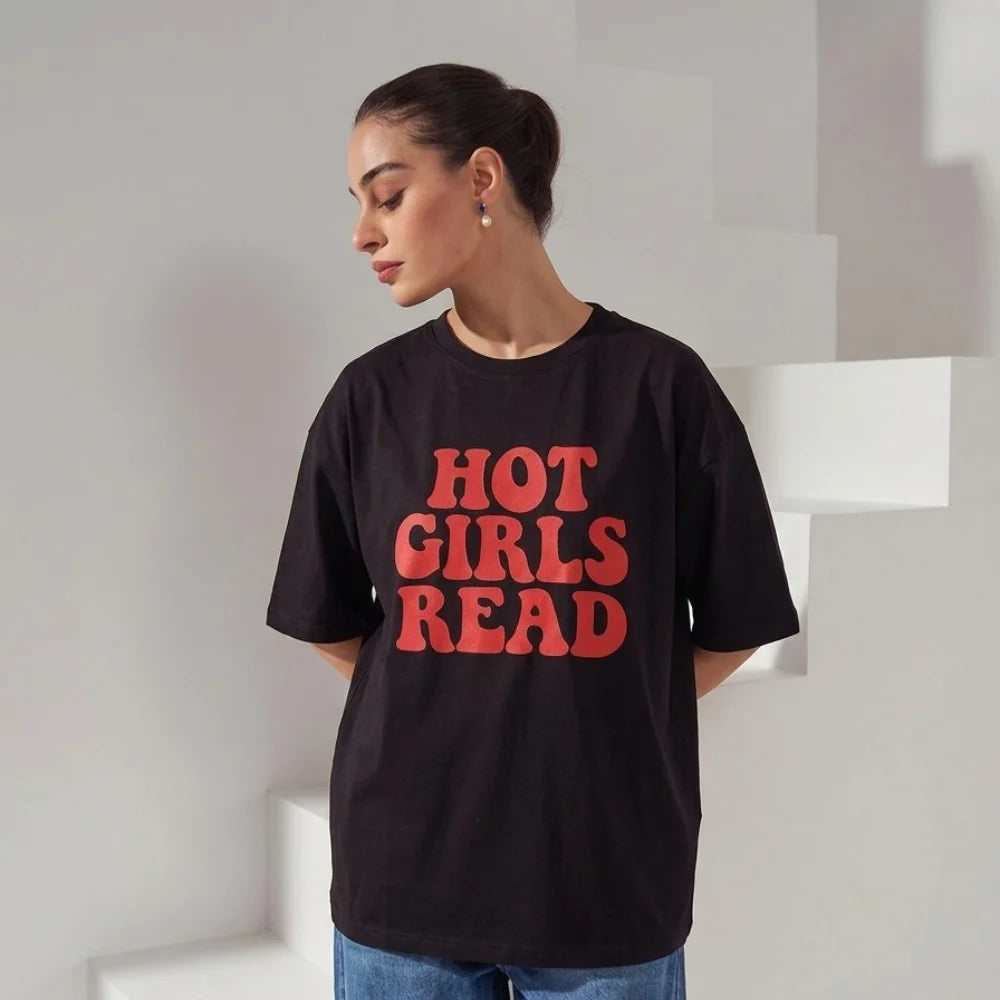 Hot Girls Read Oversized T-Shirt